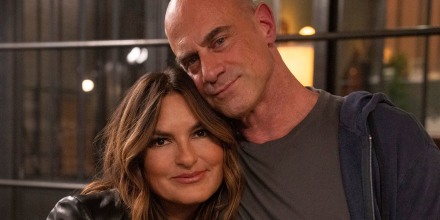 Mariska Hargitay as Captain Olivia Benson, Christopher Meloni as Detective Elliot Stabler on Law & Order.