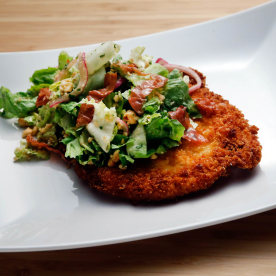 Anne Burrell's Chicken Milanese with Escarole Salad
